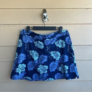 Tranquility Floral Athletic Skort - Size L Athleisure Stretchy Comfy Activewear